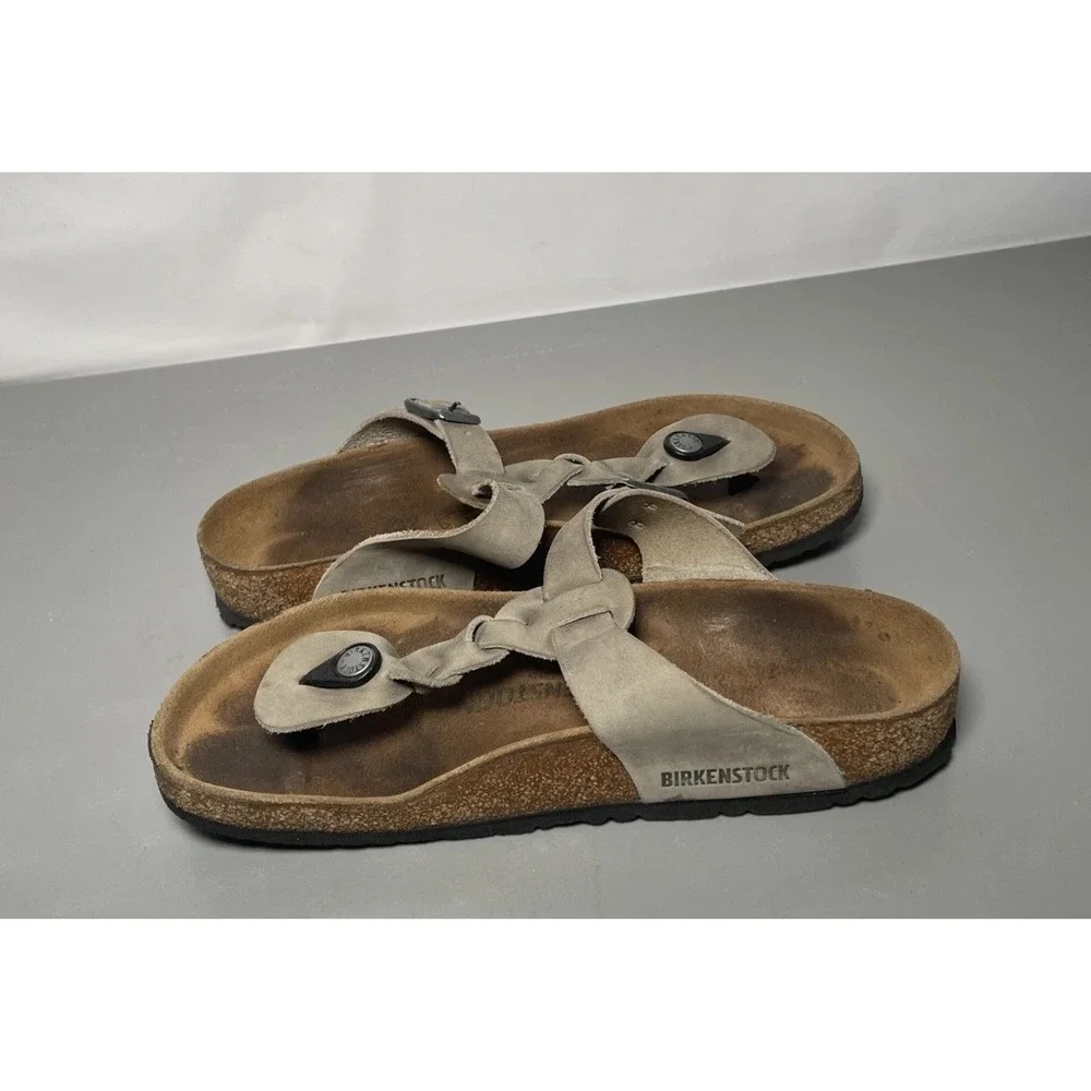 Birkenstock Gizeh Braided Gray Thong Sandals EU39 Women's 8 Men's 6